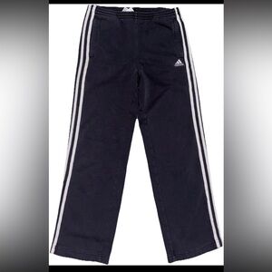 Adidas Y2K 2010 Woman’s Strait Loose Leg swear pants Black White Stripes Size.